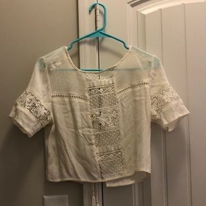 Kylie and Kendall white crop top from pacsun